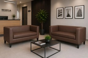 Sofa Monaco : Kolor nogi - Venge, Kolor tkaniny - EKO-SKÓRA - 3D, Typ tkaniny - Eko-skóra , Wysokość nogi - 20 cm
