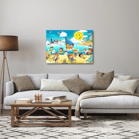 Obraz - Dzień na plaży (70x50 cm)