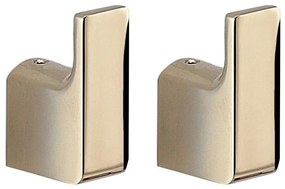 Gedy - ZESTAW 2 szt. haczyków ściennych PIRENEI, złote