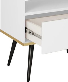 ORIANA Szafka nocna S 54 biała | nogi czarne