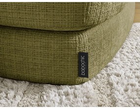 Podnóżek z tkaniny szenilowej w kolorze khaki Leonore – Bobochic Paris