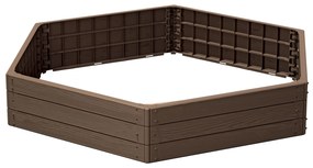 Rabata ogrodowa Base Woody 149x129x25 cm rustykalna cegła PROSPERPLAST