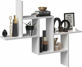 Regał Ścienny Fiesta | Biały| 85x15x73,5 | Biblioteczka Ścienna