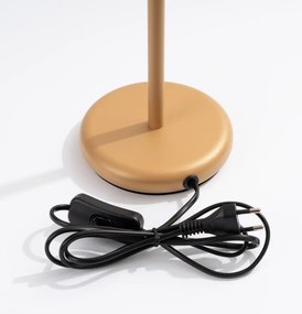 Lampa biurkowa KARBON złota ryflowana SOLLUX  LIGHTING