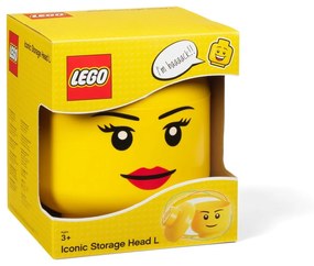 Pojemnik w kształcie głowy LEGO® Girl, Ø 24,2 cm