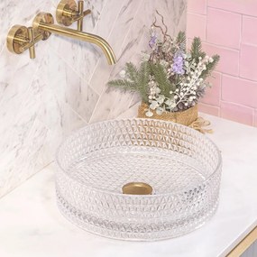 Umywalka nablatowa Rea Cristal Transparent 35