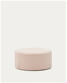 Jasnoróżowy puf z materiału bouclé Kaeli – Kave Home