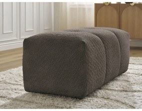 Brązowy podnóżek z materiału bouclé Roxelane – Bobochic Paris