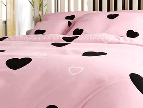 PrzytulneMieszkanie.pl PrzytulneMieszkanie.pl Pościel bawełniana CORAZON BLEND różowa Rozmiar pościeli: 2 szt 70 x 90 cm | 200 x 220 cm