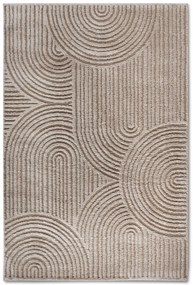 Dywan nowoczesny 3D Elle Collection Gallery Koła beżowy 80 cm x 120 cm