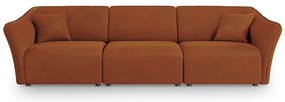 Ceglasta sofa z materiału bouclé 292 cm Tokyo – Cosmopolitan Design