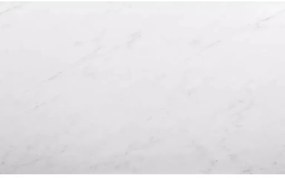 Promocja: Czarny stół jadalny RAMOD 100x60 cm, biały marmurowy dekor, II jakość