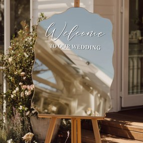 Naklejka na lustro S13 – Welcome to our wedding
