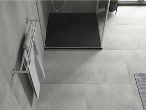 Mexen Hugo brodzik kwadratowy SMC 70 x 70 cm, czarny, maskownica czarna - 42707070-B