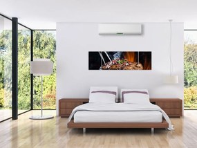 Obraz stek z grilla (170x50 cm)