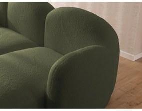 Zielony narożnik z materiału bouclé (w kształcie litery U) Orbit – Ropez