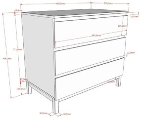 Biała komoda dziecięca 99x89x57 cm Eva – Vipack