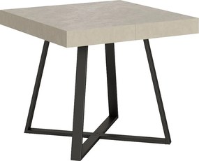 Stół rozkładany 90/194x90 cm Abbraccio kaszmir nogi antracytowe