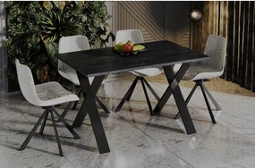 Stół rozkładany X 130(210)x80 beton ciemny