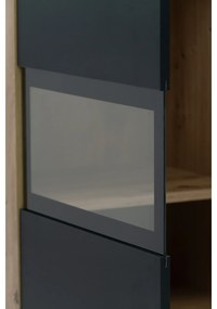 Komoda z szufladami Baros 26 - 132 cm - dąb artisan / czarny mat