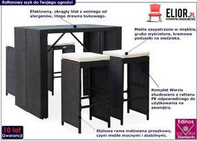 Rattanowy 5-cz. zestaw ogrodowy Masza