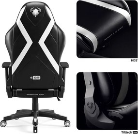 Fotel dla graczy Diablo X-Horn 2.0 King Size czarno-biały