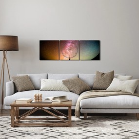 Obraz - niebo pełne gwiazd (z zegarem) (90x30 cm)