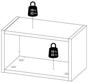 Wielopoziomowa półka w dekorze dębu w naturalnym kolorze 44 cm Roomers – Tvilum