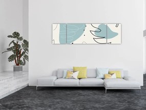 Obraz - ilustracja liścia (170x50 cm)