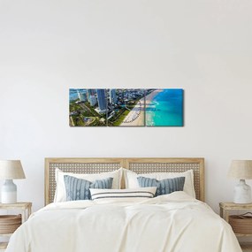 Obraz- Miami, Floryda (z zegarem) (90x30 cm)
