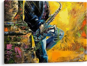 Obraz saksofonisty (70x50 cm)