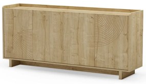 Komoda w dekorze dębu w naturalnym kolorze 180x80x40 cm Daira – Marckeric
