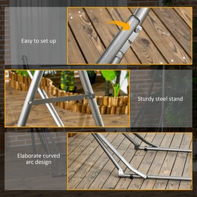 Outsunny Stojak do hamaków 2 w 1, odporny na warunki atmosferyczne, suszarka do prania, 290 cm x 92 cm x 88 cm, Czarny