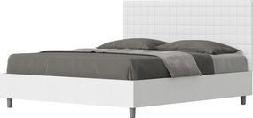 Łóżko bez stelaża 160x200 konstrukcja Frassino biała zagłówek sztucznej skóry Biały Burmy