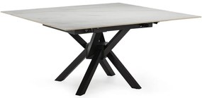 Rozkładany stół z dodatkowym blatem z kamiennym blatem 90x150 cm Arlene – Marckeric