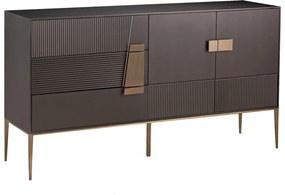Komoda glamour z szufladami Stilig ST102B, ciemny grafit