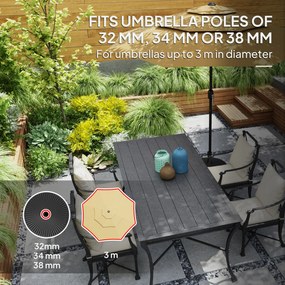 Outsunny Podstawa do parasola ogrodowego, napełniana wodą i piaskiem, podstawa parasolowa, Plastik, Czarny