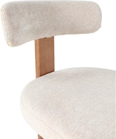 Kremowe tapicerowane krzesła zestaw 2 szt. Nadia – MOME