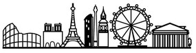 Metalowa dekoracja ścienna 120x29 cm Cities – Wallity