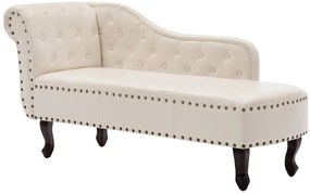 Biały szezlong w stylu chesterfield P2-L06