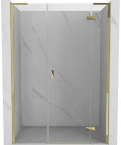 Mexen Mist-H L drzwi prysznicowe uchylne prawe 160 cm, transparent, złote - 8A5L-160-001-50-00-P