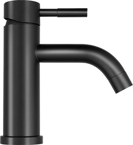 Wisząca szafka pod umywalkę z prążkowanego drewna jesionowego z umywalką podblatową i baterią - Ciemny naturalny - 45 x 25 x 48 cm - JONSA