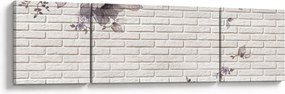Obraz ściany z bukietem kwiatów (170x50 cm)