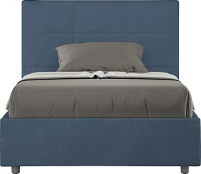 Łóżko bez stelaża tapicerowane 120x210 microfibra niebieski Mika
