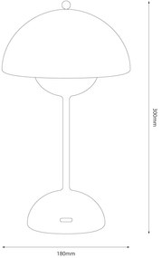 Lampka nocna na dotyk, ładowanie, czarna COSTA Black