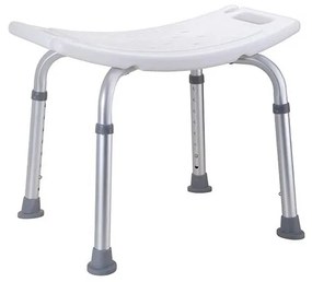 Stołek 51x39 cm srebrny/biały