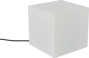 Zestaw 2 lamp podłogowych zewnętrznych białych 30 i 38 cm kwadratowych IP44 - Nura