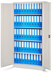 Zestaw 4x biurowa szafa metalowa JAN H, 900 x 1950 x 400 mm, Eco Design: biała/ dąb sonoma