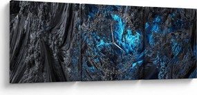 Obraz - Spojrzenie do wnętrza (z zegarem) (90x30 cm)