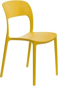 Żółte minimalistyczne krzesło z oparciem - G4-R40